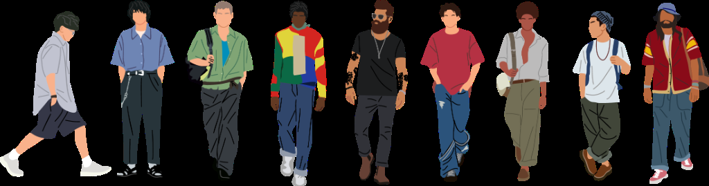 Style urbain — frise d'hommes en street fashion